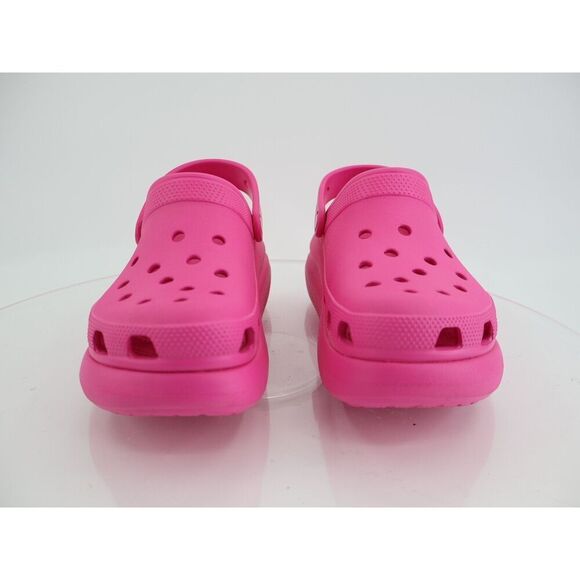 Crocs Crush Clog Size 8 Pink Rubber Slip On Platform Chunky Shoes - Picture 2 of 11